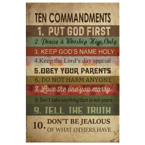 Ten Commandments Canvas