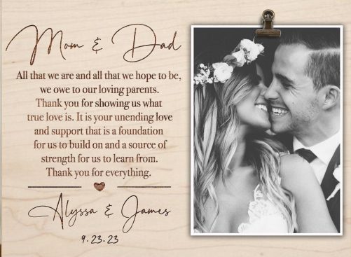 Personalized Parents Wedding Canvas