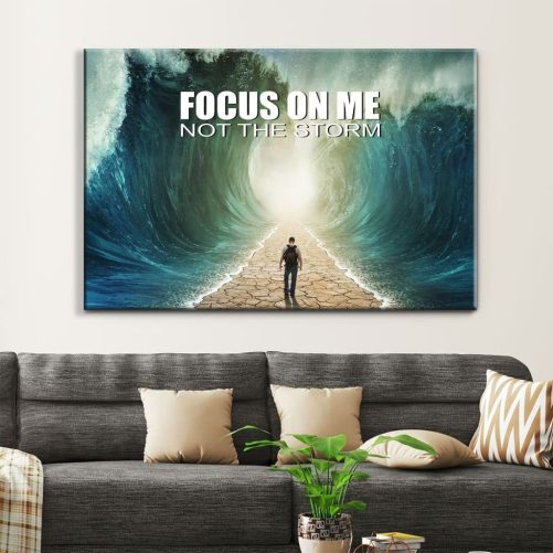 Parting of the Red Sea, Focus On Me Not The Storm, Christian Wall Art Canvas 1