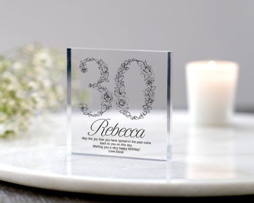 Personalised Birthday Gift Plaque Birthday Keepsake Gift Birthday Gift For Her Age Gift, 18th 21st 30th 50th 60th Birthday Gift