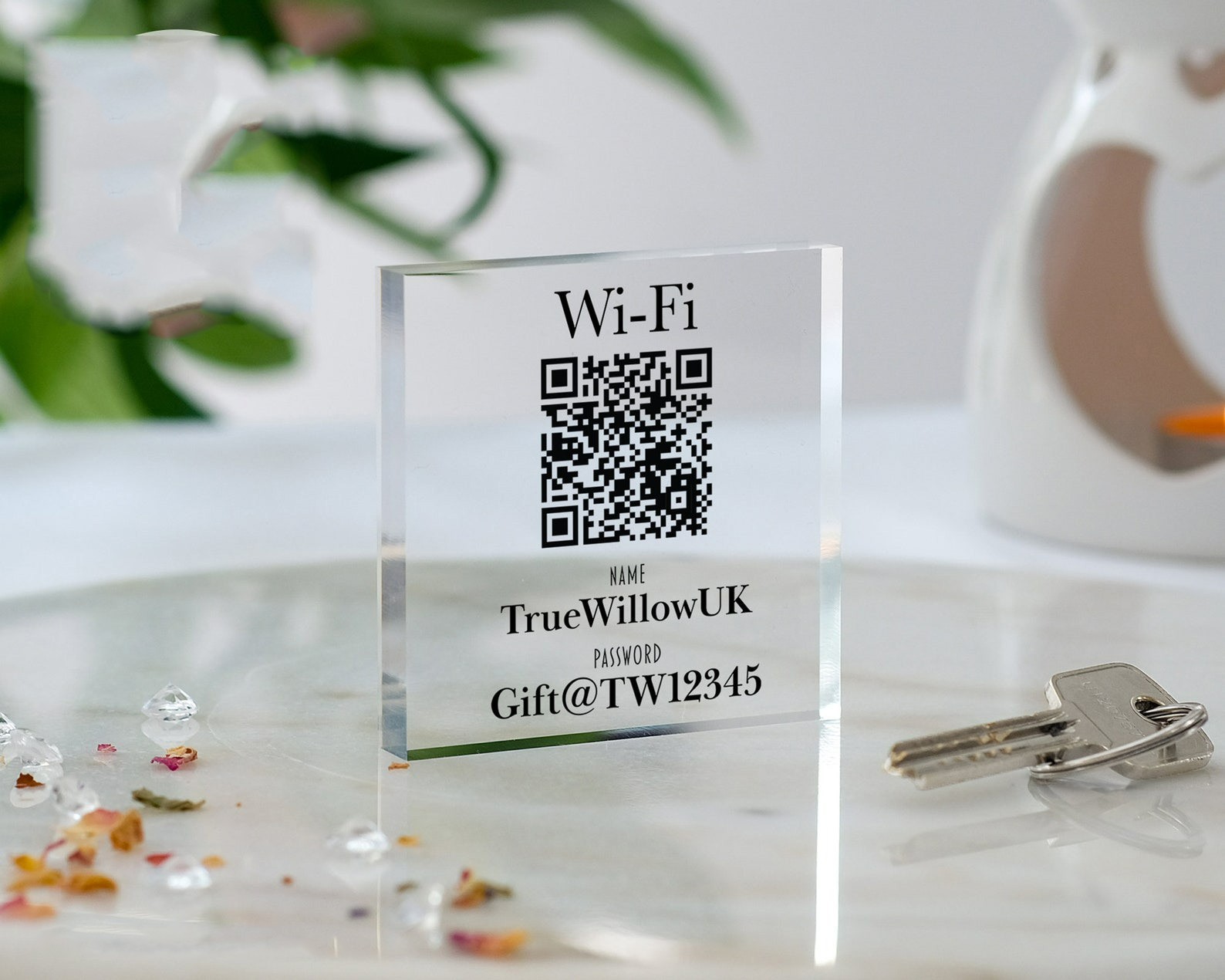 Personalised Wifi Sign QR Code Scanner Guest Wifi Password Wifi Password Sign What’s The Wifi Code Wifi Block New Home Decor