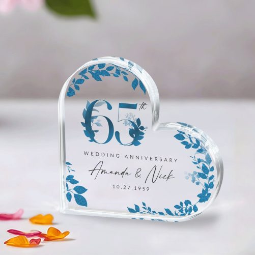 Personalized 65th Anniversary Gift, 65th Anniversary Acrylic Plaque, 65th Wedding Anniversary Keepsake Gift, Anniversary Gift for Parents 1