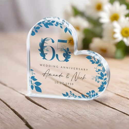 Personalized 65th Anniversary Gift, 65th Anniversary Acrylic Plaque, 65th Wedding Anniversary Keepsake Gift, Anniversary Gift for Parents 3
