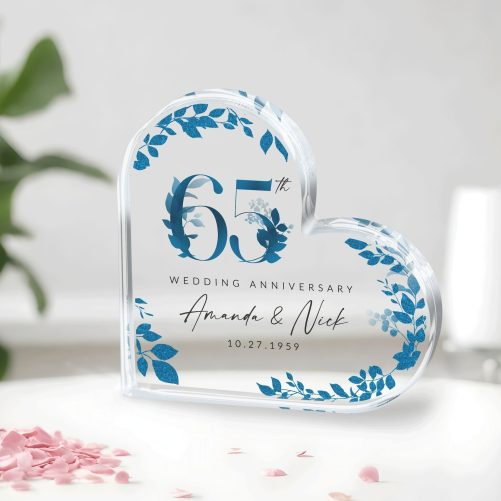 Personalized 65th Anniversary Gift, 65th Anniversary Acrylic Plaque, 65th Wedding Anniversary Keepsake Gift, Anniversary Gift for Parents