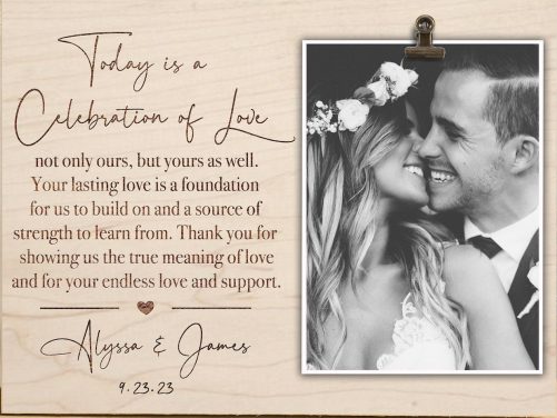 Personalized Parents Wedding Canvas