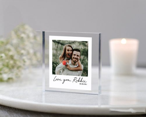 Valentines Photo Gift Anniversary Gift Gift for Him Gift for Wife Personalised Photo Block Gift for Her Birthday Gift Husband