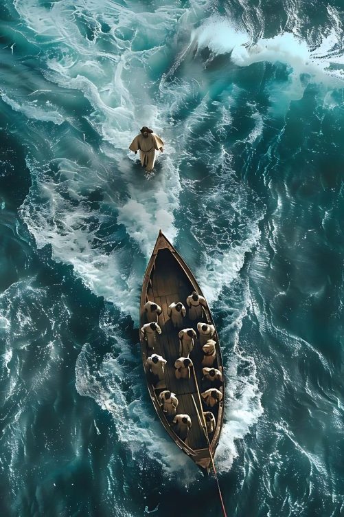Jesus Walking On Water Canvas