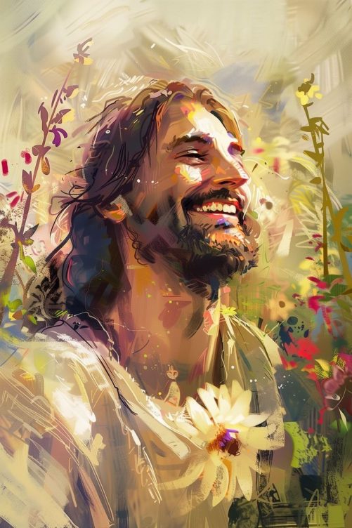 Jesus Smiling Face Canvas