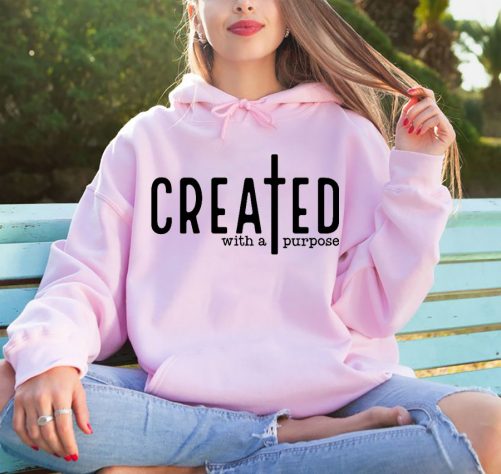 Christian Hoodie Created With A Purpose Gift For Christian 1