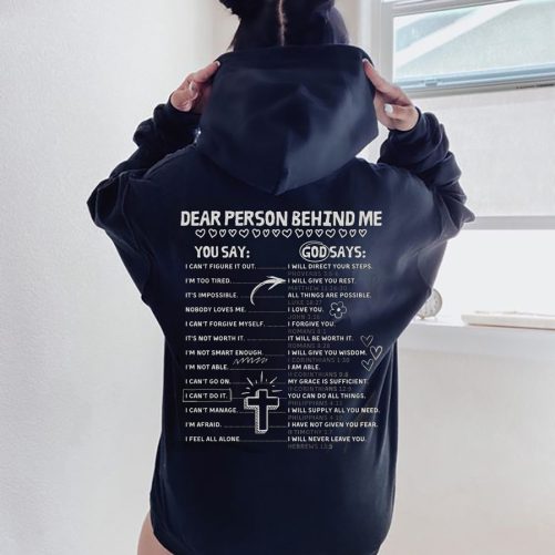 Christian Hoodie Dear Person Behind Me Gift For Christian 3