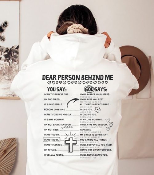Christian Hoodie Dear Person Behind Me Gift For Christian 5