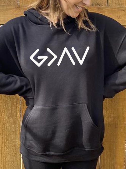 Christian Hoodie God Is Greater Christian Faith Gift For Christian 3