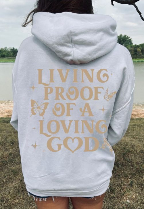 Christian Hoodie Living Proof Of A Living God Gift For Christian 1