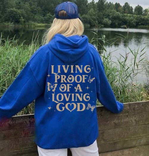Christian Hoodie Living Proof Of A Living God Gift For Christian 2