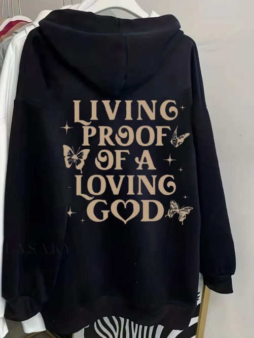 Christian Hoodie Living Proof Of A Living God Gift For Christian 3
