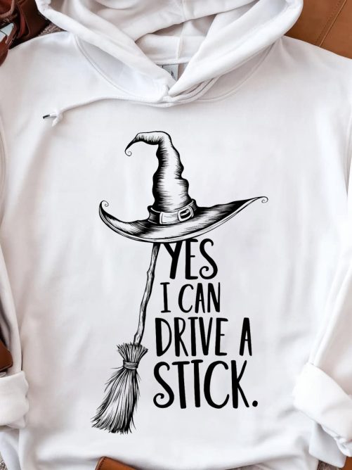 Halloween Hoodie Yes I Can Drive A Stick   Funny Gift For Halloween  1