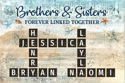 Personalized Brothers Sisters Canvas
