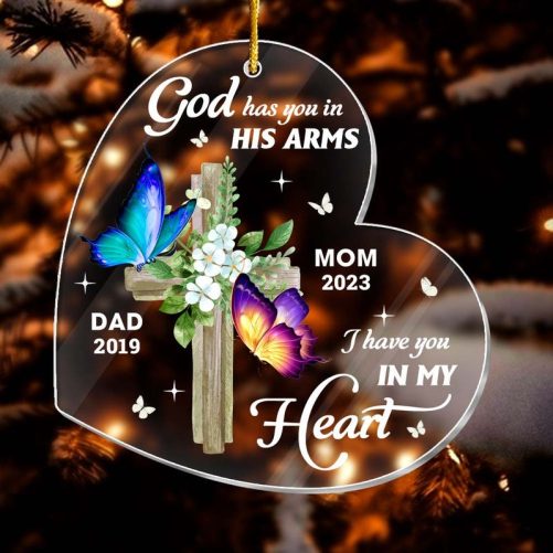 Personalized Butterfly Memorial Christmas Ornament 29728