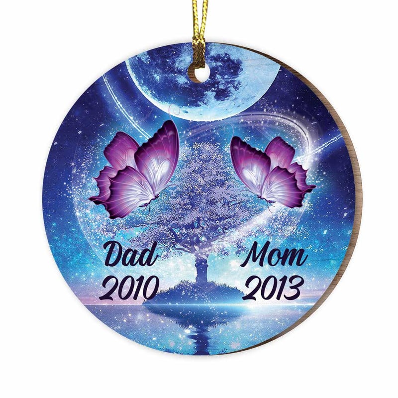 Personalized Butterfly Memorial Mom Dad Ornament SB71 87O36