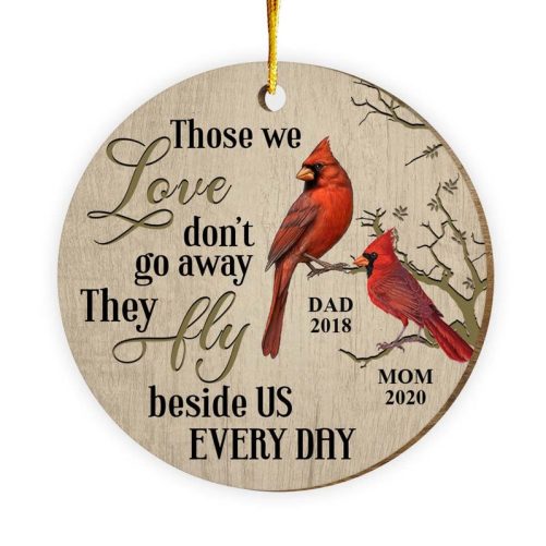 Personalized Cardinal Memorial Mom Dad Ornament SB59 81O58