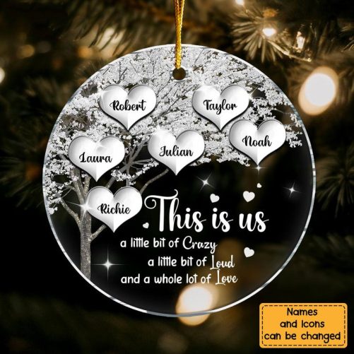 Personalized Christmas Gift For Family Tree This Is Us Circle Ornament 29087