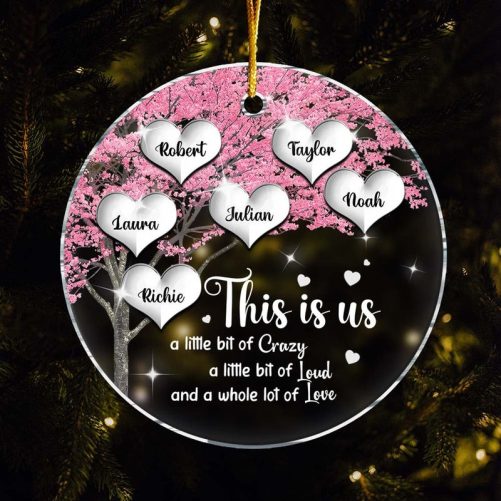Personalized Christmas Gift For Family Tree This Is Us Circle Ornament 29668