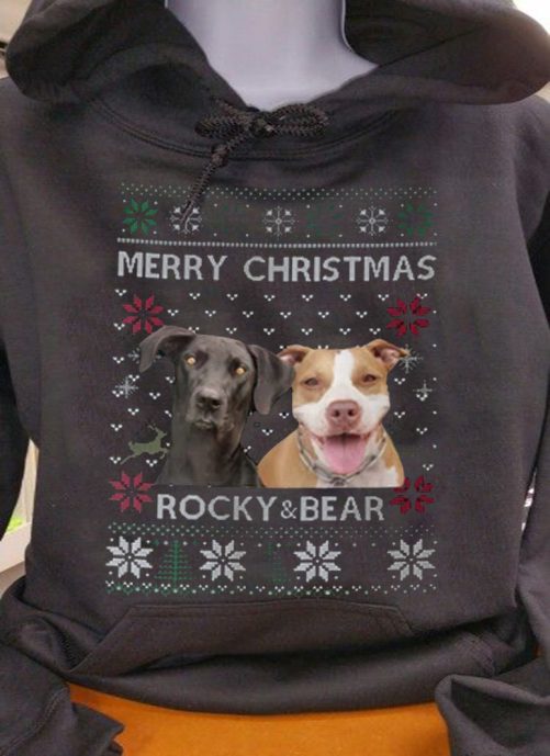 Personalized Christmas Hoodie Merry Christmas Custom Pet's Photo And Name Gift For Pet's Lover 3