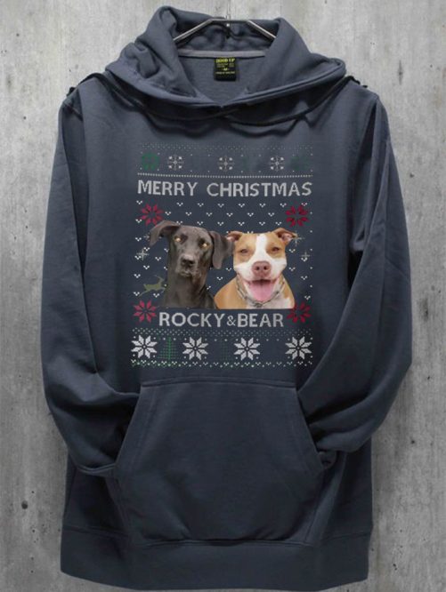 Personalized Christmas Hoodie Merry Christmas Custom Pet's Photo And Name Gift For Pet's Lover 4