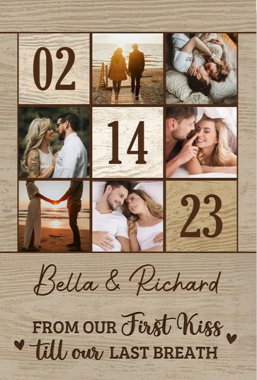 Personalized Couple Photo Collage Gift for Him Gift for Her, Wedding Gift Poster 37095