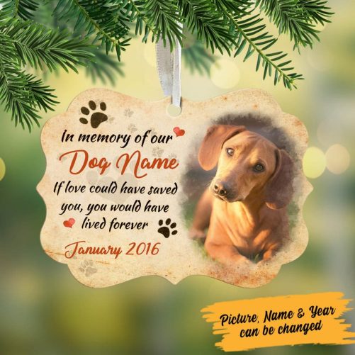 Personalized Dog Memorial In Memory of Our MDF Benelux Ornament NB111 99O60
