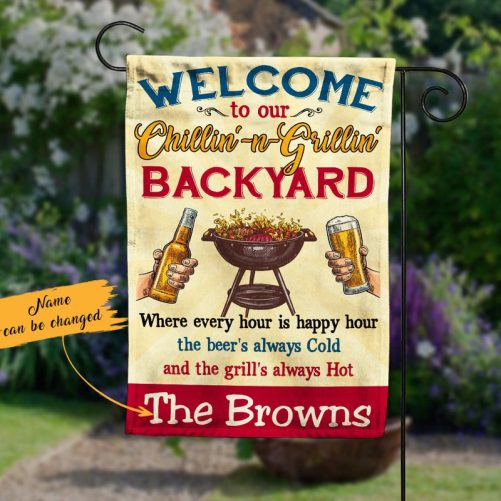 Personalized Family Garden Flag