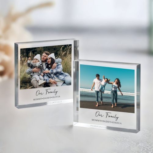 Personalized Family Photo Acrylic Block, Custom Photo Family Gift, Personalized Acrylic Photo Print, Family Photo Print, Family Gifts