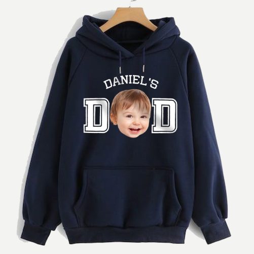 Personalized Father Hoodie Happy Father's Day Custom Photo And Kid's Name Gift For Father 3