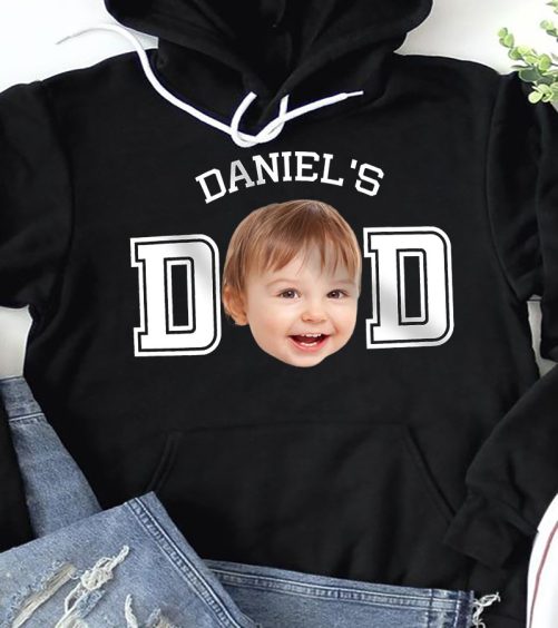 Personalized Father Hoodie Happy Father's Day Custom Photo And Kid's Name Gift For Father 5