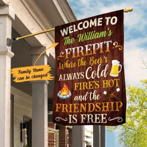 Personalized Fire Pit Flag