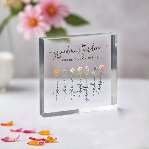 Personalized Gift For Grandma, Mother's Day Gift For Grandma, Grandma' s Garden Personalized Birth Month Flower, Grandmother Gifts Ideas