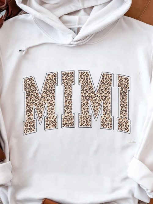 Personalized Grandma Hoodie Mimi Leopard Pattern Custom Title Gift For Grandma 1