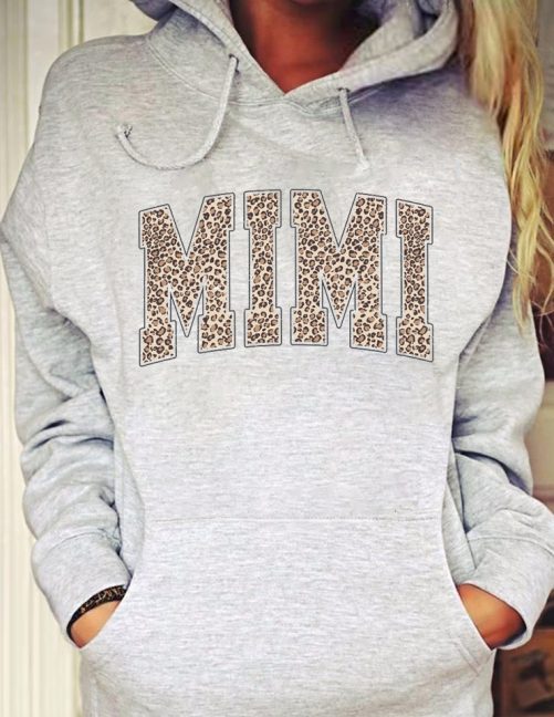 Personalized Grandma Hoodie Mimi Leopard Pattern Custom Title Gift For Grandma 3