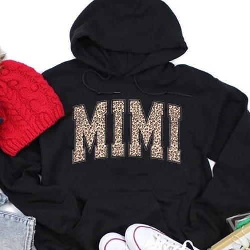 Personalized Grandma Hoodie Mimi Leopard Pattern Custom Title Gift For Grandma 4