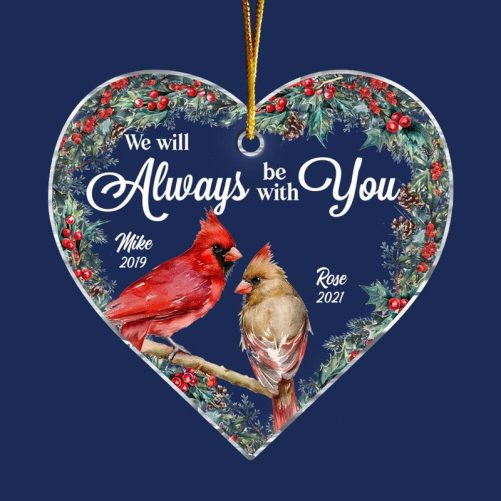 Personalized Heaven Is A Beautiful Place Heart Ornament NB43 36O53