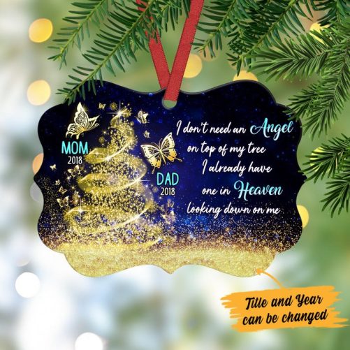 Personalized Memorial Butterflies Angel Benelux Ornament NB122 65O36
