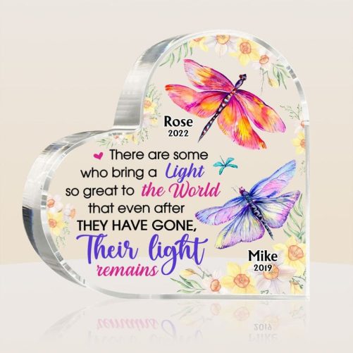 Personalized Memorial Gift For Loss One Dragonfly Acrylic Plaque 26682