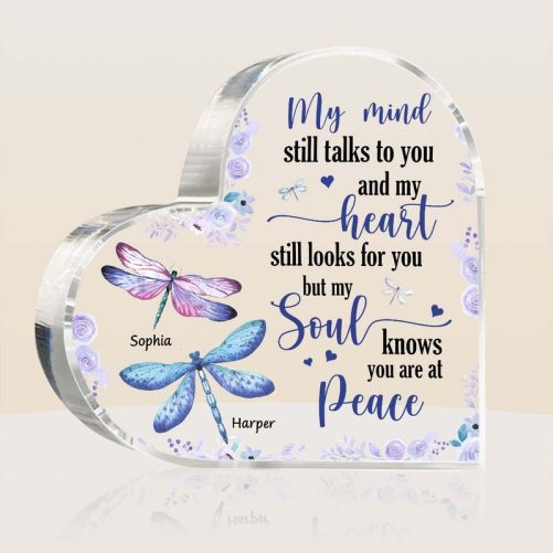Personalized Memorial Gift for Lost Loved Ones My Mind Still Talks To You Acrylic Plaque 26692