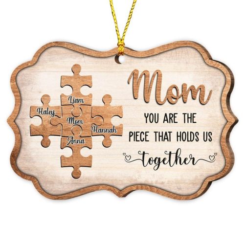 Personalized Mom Puzzle Piece Benelux Ornament OB83 36O28