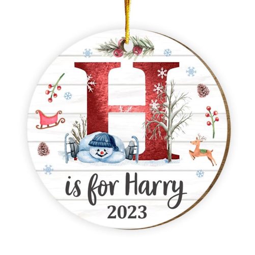 Personalized Name Ornament Grandson Circle Ornament 29066