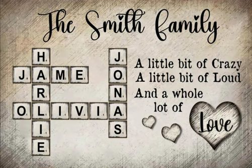 Personalized Farmhouse Scrabble Decor