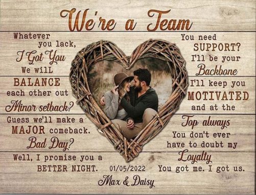 We're A Team Couple Canvas HN590