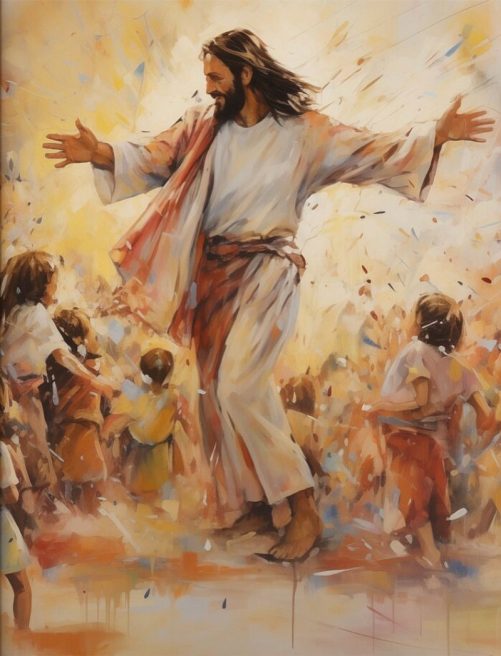 Jesus Dancing With Children