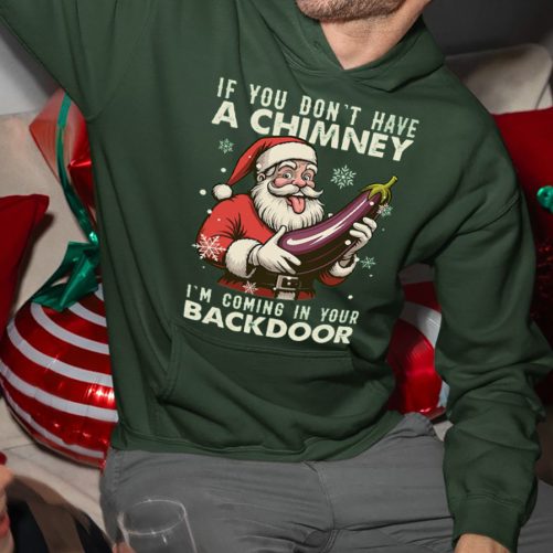 Funny Hoodie If You Don't Have A Chimney I'm Coming In Your Backdoor