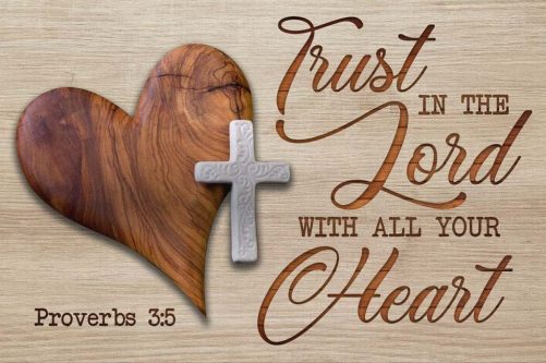 Heart Cross, Trust In The Lord With All Your Heart Proverbs 3 5 Canvas Wall Art copy